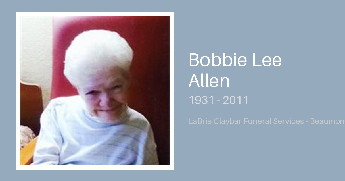Bobbie Lee Allen - Labrie-Claybar