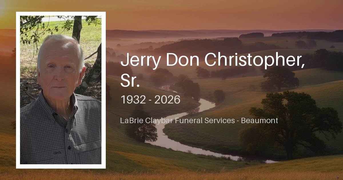 Jerry Don Christopher, Sr. - Labrie-Claybar