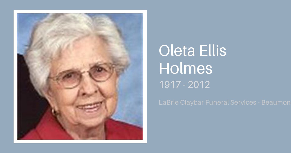 Oleta Ellis Holmes - Labrie-Claybar