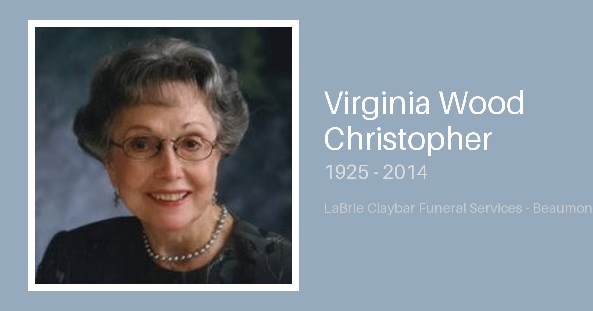 Virginia Wood Christopher - Labrie-Claybar